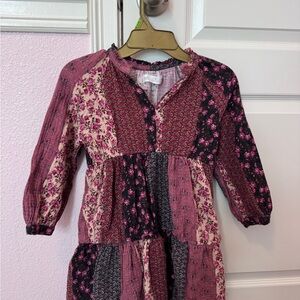 Zara Kids Casual Dress - Pink and Purple Patchwork